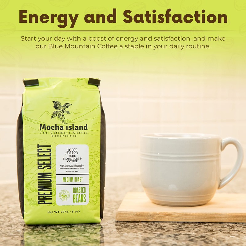 Mocha Island Blue Mountain Coffee from Jamaica Medium Roast Whole