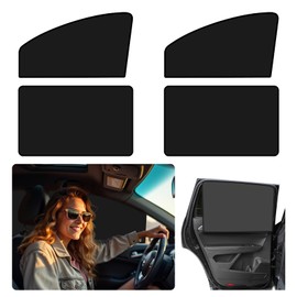 4PCS Magnetic Car Window Shades,Thickened Car Window Covers for Privacy & Thermal Shading,Essential Summer Cars Curtains Vehicle Accessories with 99.8% Blackout for Lunch Breaks
