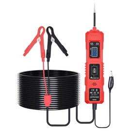 AERMOTOR 6V-48V DC Car Power Circuit Probe Tester with LED Lights, Electrical Automotive Digital Display Short Finder with 4.5M Cable