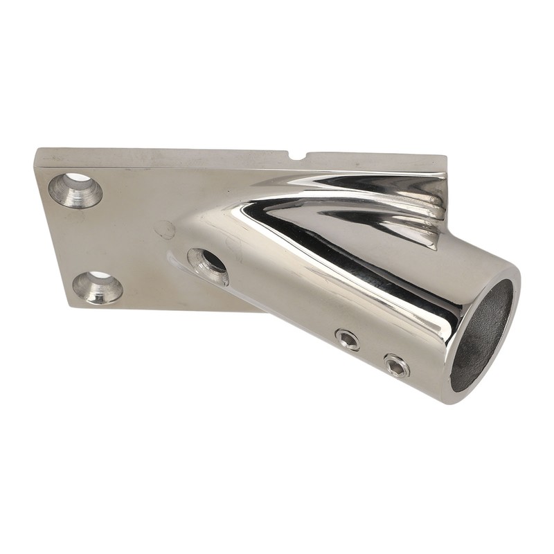 Boat Tube Base Rectangular 316 Stainless Steel Handrail Tube Base
