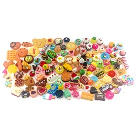 Nuanmu Miniature Food Drink Bottles Pretend Play Kitchen Game Party Toys (Random 20pc Foods)