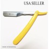 Straight Shaving Razor (Yellow Handle Vain) High Quality Stainless Steel