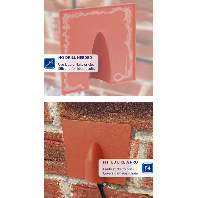 1STec 2 x Brick Brown External Drill Damage Weather Shield