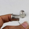 3Pcs Silver Thimbles Tailor Sewing Tool Metal Grip Finger Shield