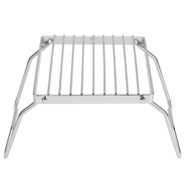 KOMUNJ Folding Cooking Grate, Stainless Steel Camping Grill Outdoor BBQ Foldable Portable Mini Campfire Grill Rack Outdoor Grill Grid for Standing Grate Beach Grill