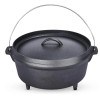 Bruntmor 10 Quart Camp Dutch Oven With Meat Rack.
