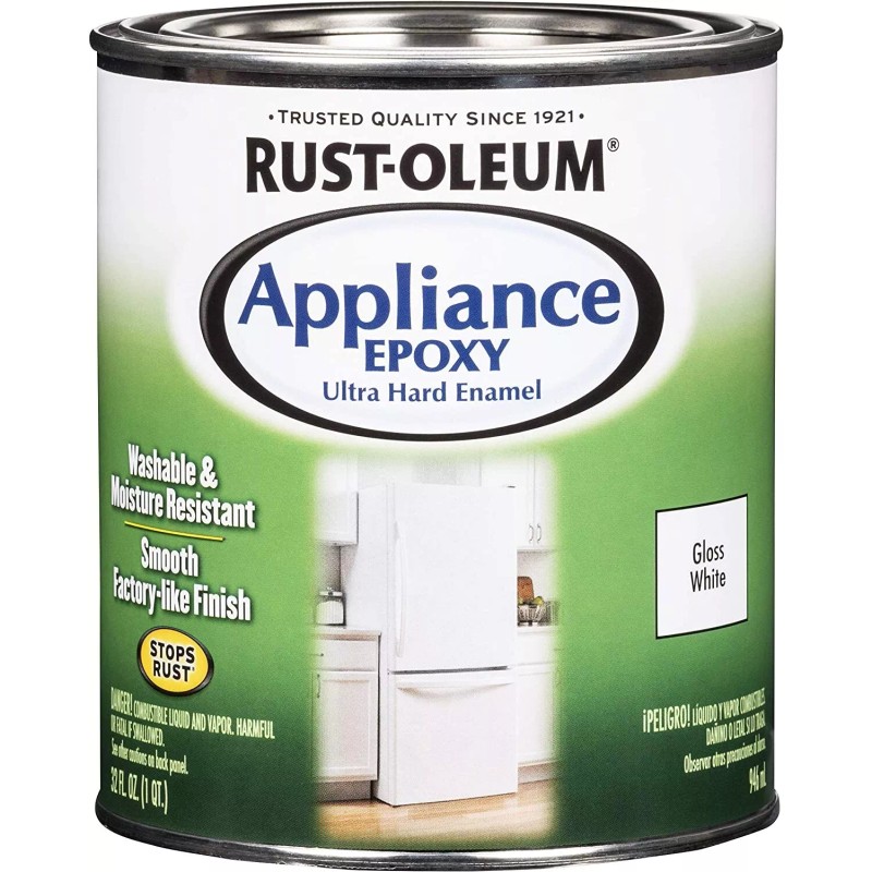 Rust-Oleum 241168 Specialty Appliance Epoxy Paint, Quart, Gloss White 32