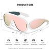 AWGSEE Trendy Wave Mask Sunglasses for Women Men Oversized Shield