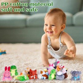 Mini Stuffed Animals Bulk, 48 Pieces Cute Plushies, 3 Inch Small Plush Toys, Animals Keychain Decoration for Kids, Treasure Box Toys for Classroom, Party Favors, Baby Shower Decorations