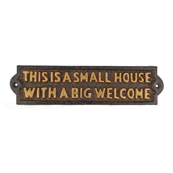 Unbranded Cast Iron Small House Big Welcome Front Porch Decor