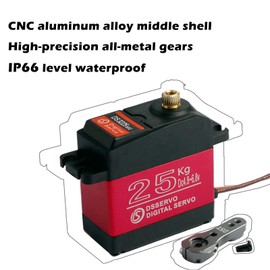 Wishiot 25KG Servo DS3225 Servo RC Digtal Servo DS3225MG Waterproof Full Mental Gear Servo 270 Degree for 1/8 1/10 DIY Baja Car Truck RC Robot Arm