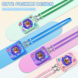 BEARDDO Silicone Cover Case for Bitzee Interactive Toy Digital Pet and Case, Protective Skin Sleeve with Lanyard for Bitzee Virtual Electronic Pets Accessories Kids Boys Girls (Blue)