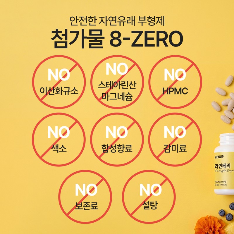 Genup ZenUp Bromelain Lineberry Bilberry Pineapple Enzyme Marigold Lutein 60