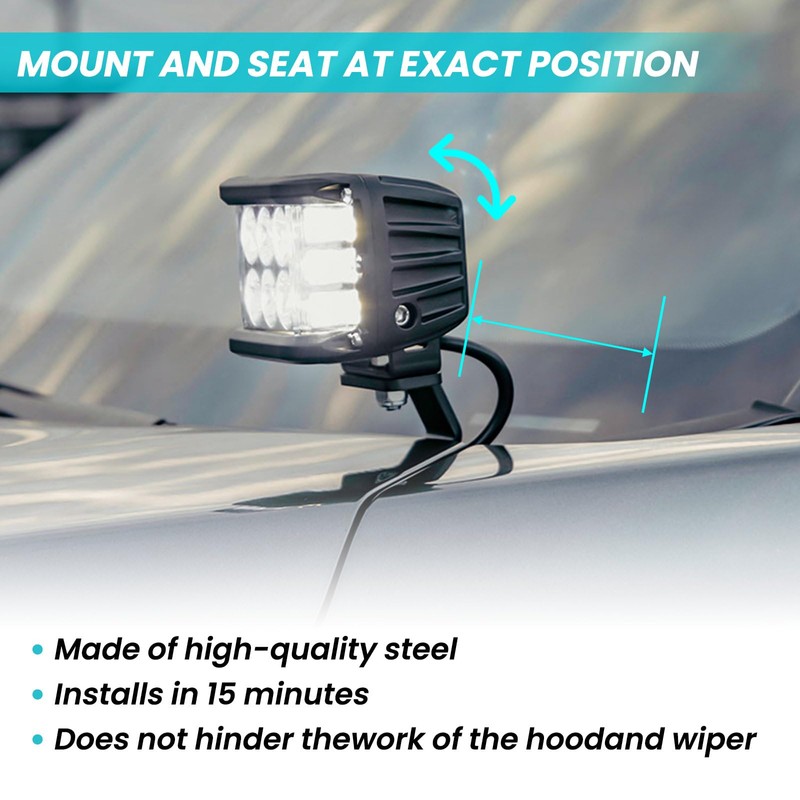 TECHPICCO Ditch Light Bracket Compatible with Toyota Tacoma 2024 2025,