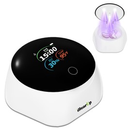 Hearing Aid Dryer & Dehumidifier,15 Mins World's Fastest,Removes Sweat & Moisture for Hearing Aids,Earbuds,Amplifiers,Smart Digital Display,Rechargeable Type C (White Cable)