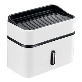 Bathroom Tissue Box Double Layer Suction Cup Wall Mounted Tissue Dispenser Space Saving Plastic Napkin Dispenser