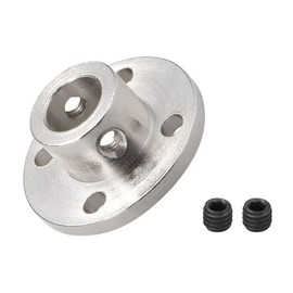 DMiotech Inner Diameter 10mm H13xD16 Flange Coupling Connector Rigid Guide Shaft Support Coupler Shaft Coupler with Screws for DIY RC Model Motors Silver
