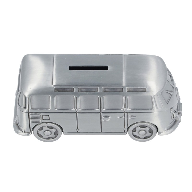Metal Piggy Bank Bus Shape Cute Alloy Children Money Saving