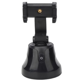 ABS Portable Outdoor 360 Panoramic Automatic Identification Face Following Shooting Rotation Tracking Selfie StickBlack