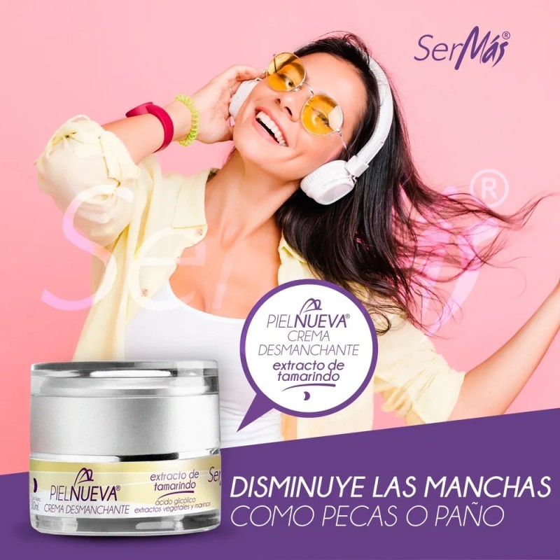 Ser Más Crema Facial Desmanchante con Ácido Glicólico 30mL Sin