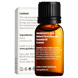Gya Labs Lemon Essential Oil for Diffuser - 100% Pure Therapeutic Grade Essential Oil Lemon Oil for Skin - Lemon Essential Oil for Cleaning - Lemon Oil Essential Oil for Aromatherapy (0.34 fl oz)