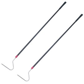 REAYEAXN 46'' High-Carbon Snake Hook 2 Pack Catcher Stick Tongs Grabber Reptile Pick-up Handling Tools for Catching,Moving Snakes