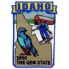Idaho State Shaped Map Embroidered Patch, with Iron-On Adhesive