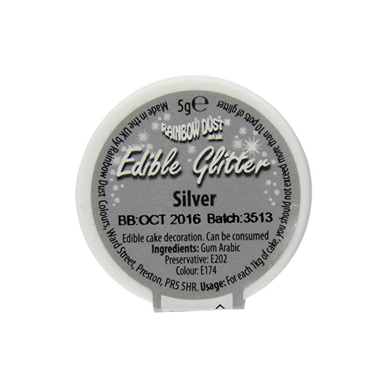 Rainbow Dust Edible Glitter Silver