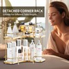 Seoneiro 2 Tier Corner Bathroom Counter Organizer, Cosmetic Skincare Organizer,