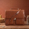Jack&Chris Mens New PU Leather Attache Briefcase Traditional Messenger Lawyer