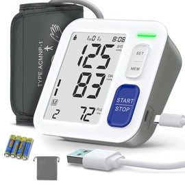 Blood Pressure Monitors for Home Use, Upper Arm BP with Adjustable Large Cuff Fits Different Adult Arm Sizes, Automatic Electronic Digital High Blood Pressure Machine, Stores Up to 200 Readings…