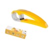DINGlLIDINGHONG Banana Slicer, Fruit & Vegetable Salad Peeler Cutter, Stainless Steel & Plastic, Yellow, Curved Blade