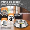 Fancy Pets Plato de Acero Inoxidable con Antiderrapante para Perro
