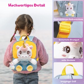 LOVANT Nursery Backpack with Chest Strap Mini Backpack Adventure Boys Preschool Backpack School Backpack for Kita Little Friend Robust, Lightweight, Suitable for Children, Crib, Excursions, Leisure,