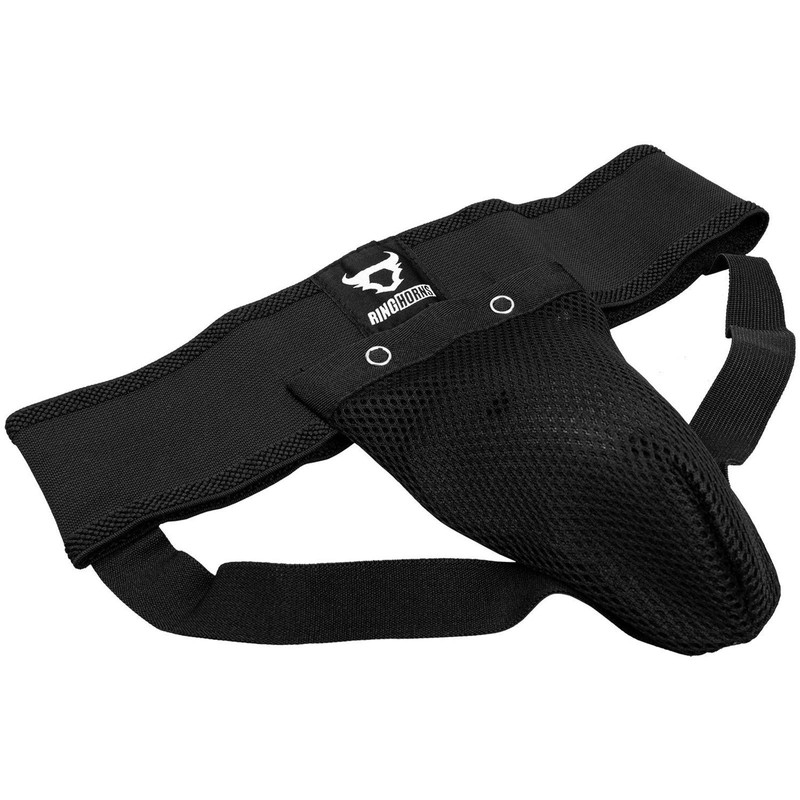 Ringhorns, Charger Men's Groin Guard with Bracket Black Small