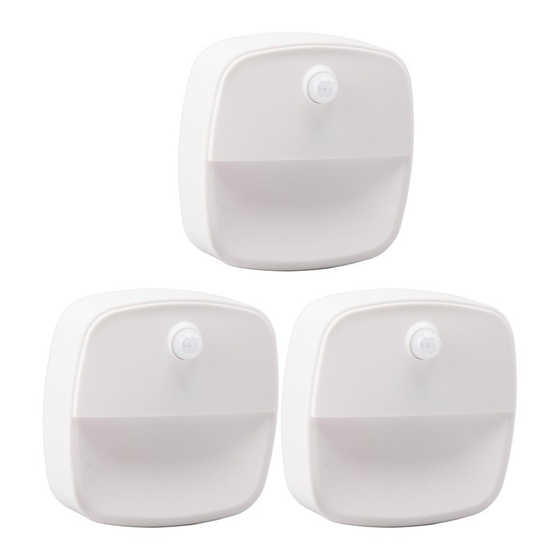 3pcs Wireless Battery Powered Motion Sensor Night Light 6.56ft Detecting