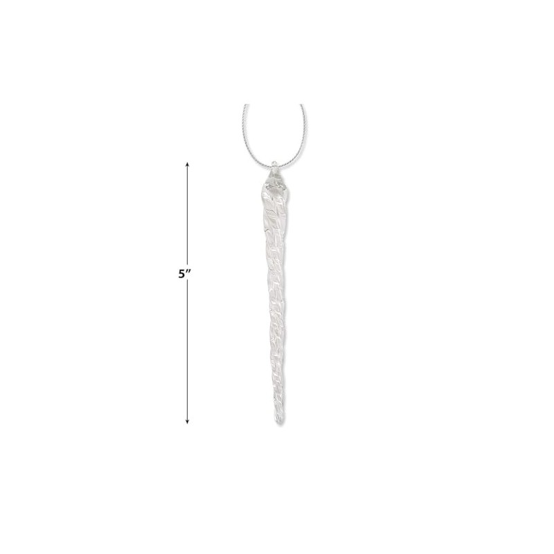 Lillian Vernon Twinkle™ Glass Icicle Ornaments - Set of 12,