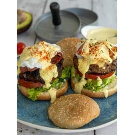 BBQ-Toro Aluminium burger press, diameter 11.8 cm, grey, meat shaper, hamburger shaper with non-stick coating, for BBQ, grill and kitchen, hamburger pattypress, meatball shaper