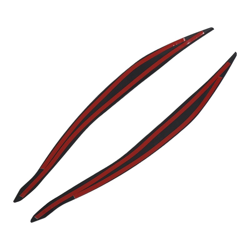 Front Headlight Eyebrow Cover ABS Black Front Headlight Lamp Eyebrow