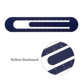 Kozelo 2pcs Metric Straight Ruler 13cm Bookmark Engineer Classroom Math Tool Dark Blue