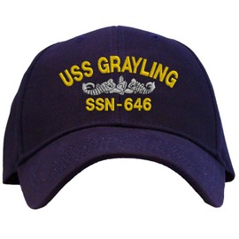 Spiffy Custom Gifts USS Grayling SSN-646 Baseball Cap Navy Embroidered