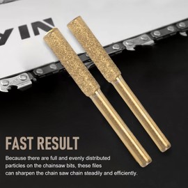 Nagoyuki Pack of 8 Diamond Chainsaw Sharpening File with High Hardness, Diamond Chainsaw File (5/32, 4.0 mm)