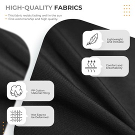 boyspringg Soft Patio Hanging Cushion Replacement,Thicken Waterproof Egg Chair Cushion Replacement Indoor Outdoor Egg Chair Cushion Replacement 47x31.5x4.7 inch (Black)