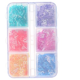 Healvian Letter Shape Charms Nail Art Sequins for Nail Decoration English Alphabet Glitter for Manicure for Valentine's Day and Party Crafts