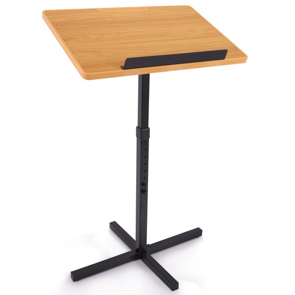 Pyle Portable Floor Lectern Podium Stand-Height Adjustable Steady Standing Design