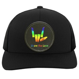 Share The Love Hat for Boys and Men (US, Alpha, One Size, Black 2)