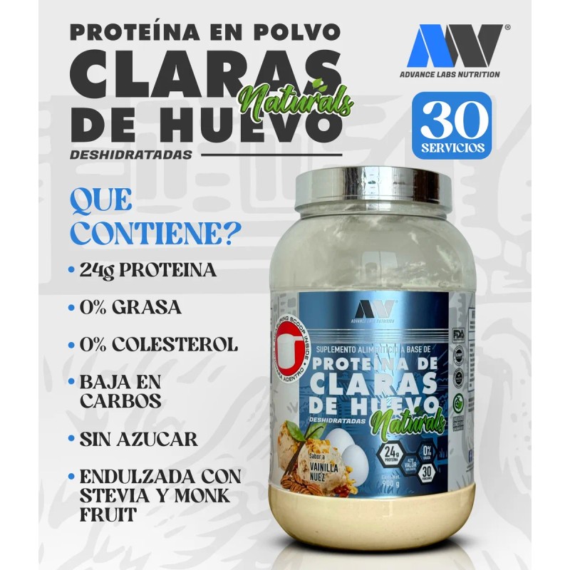 Proteína De Claras De Huevo Deshidratadas Naturals Adv