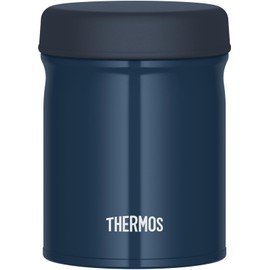 JEB-500 NB Thermos Vacuum Insulated Soup Jar, 16.9 fl oz (500 ml), Navy Blue, All Parts Dishwasher Safe, Hot & Cold Cleaning, Easy to Clean, Round Mouth Design