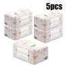 5 Cajas Almacenamiento De Tela Plegables Con Tapas Multiuso Bextsrack
