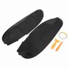 2pcs Front Door Panel Armrest Cover Black Artificial Leather Replacement